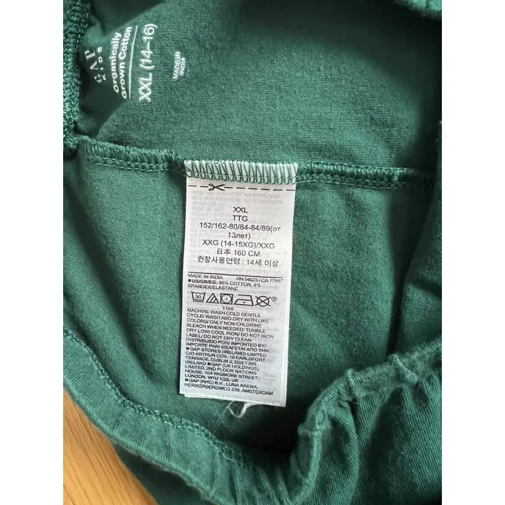 Gap Forest Green Organic Cotton Leggings (size XXL 14-16)